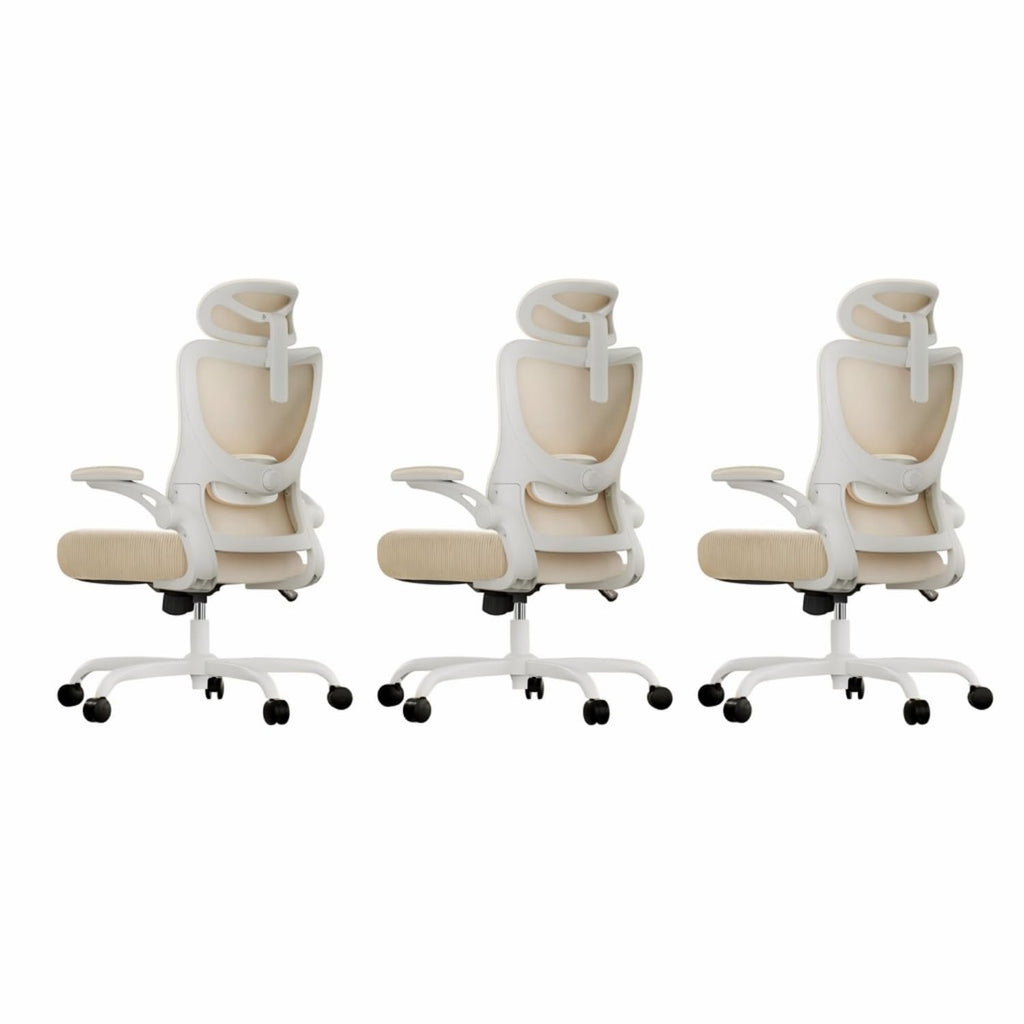 Marsail Ergonomic Office Chair: Office Desk Chair with High Back Mesh and Adjustable Lumbar Support Rolling Work Swivel Task Chairs with Wheel 3D Armrests and Headrest