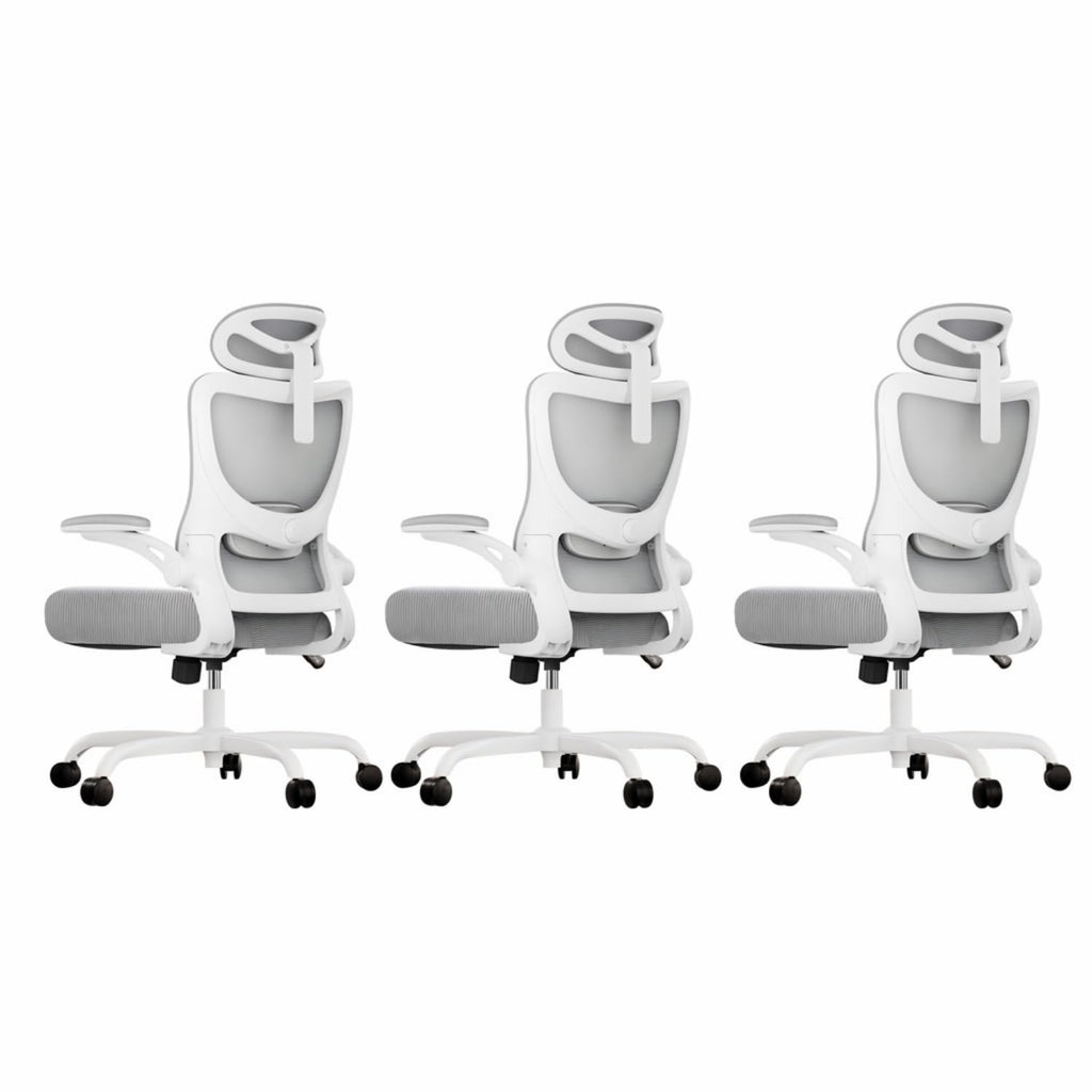 Marsail Ergonomic Office Chair: Office Desk Chair with High Back Mesh and Adjustable Lumbar Support Rolling Work Swivel Task Chairs with Wheel 3D Armrests and Headrest
