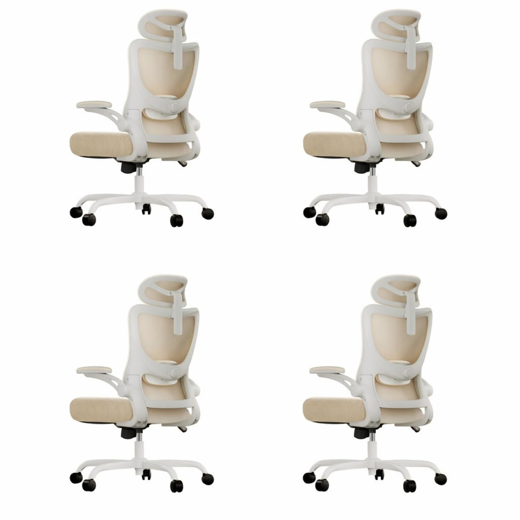 Marsail Ergonomic Office Chair: Office Desk Chair with High Back Mesh and Adjustable Lumbar Support Rolling Work Swivel Task Chairs with Wheel 3D Armrests and Headrest