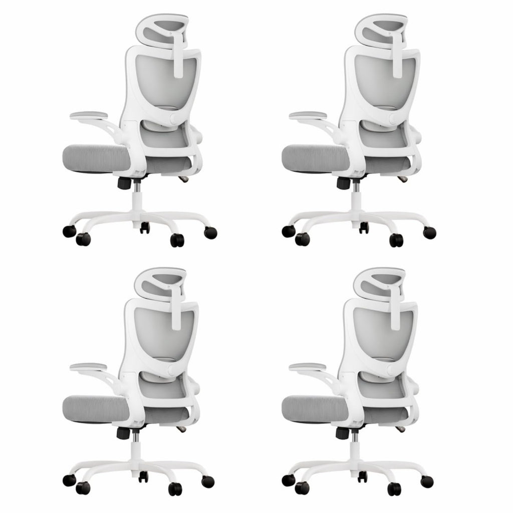Marsail Ergonomic Office Chair: Office Desk Chair with High Back Mesh and Adjustable Lumbar Support Rolling Work Swivel Task Chairs with Wheel 3D Armrests and Headrest
