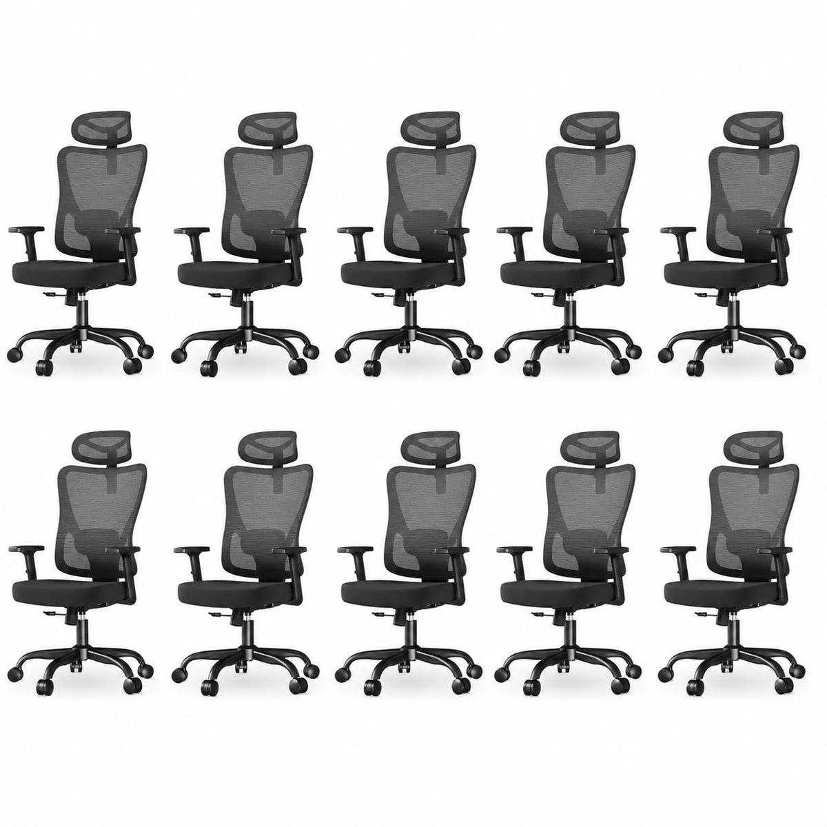 Marsail Desk Chair, 130° Lockable Swivel, Resists 150 kg