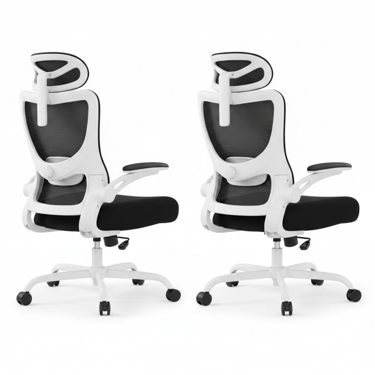 Marsail Ergonomic Office Chair: Office Desk Chair with High Back Mesh and Adjustable Lumbar Support Rolling Work Swivel Task Chairs with Wheel 3D Armrests and Headrest