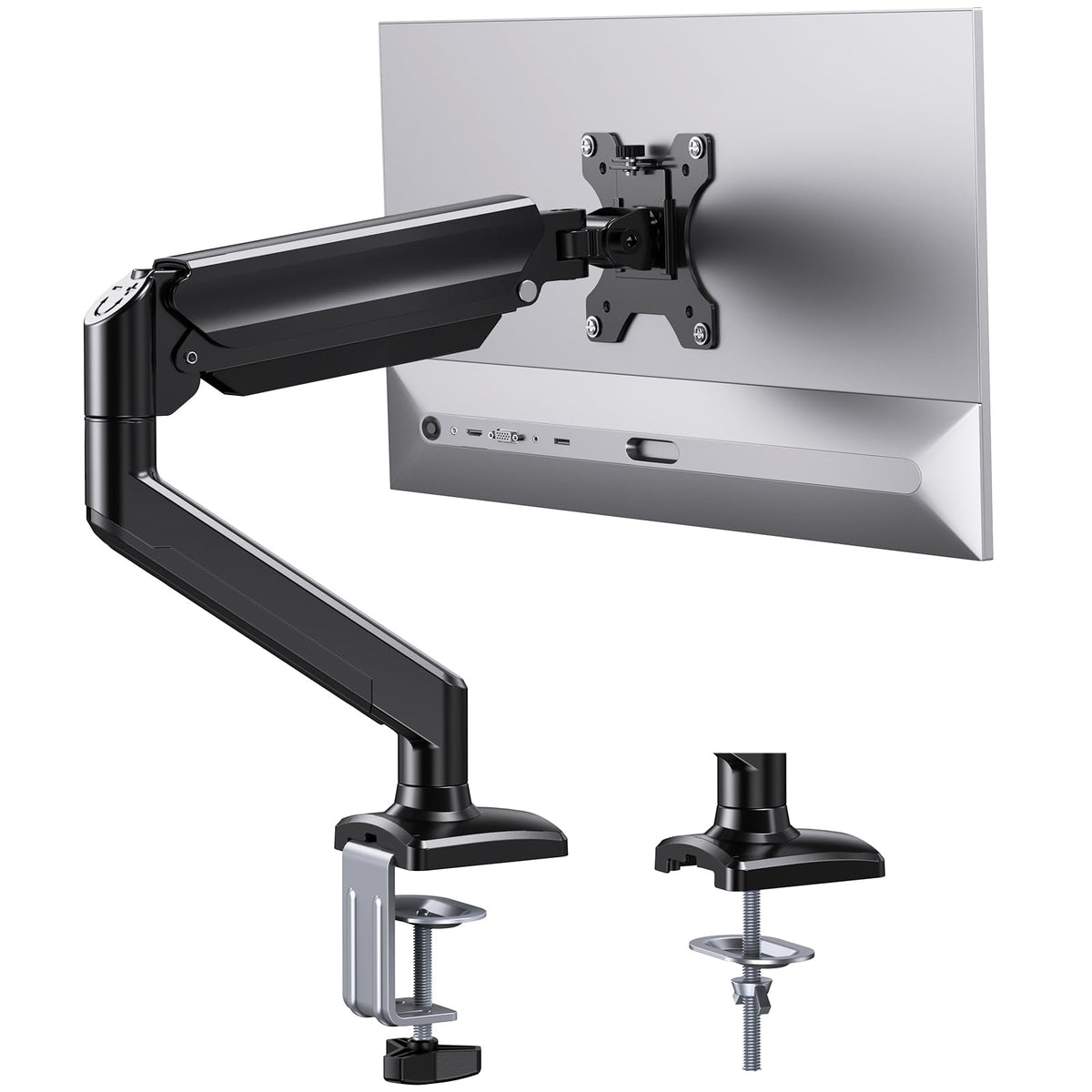 ErGear Dual Monitor Arm, Full Adjustable Monitor Mount for 13–32″ Screens, Fast Install Computer Monitor Stand with Tool-Free VESA Mount, Max Load 19.8 lbs, Max VESA 100x100mm