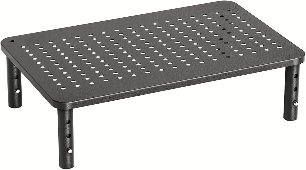 HUANUO Monitor Stand, Monitor Stand Riser 3 Height Adjustable, Monitor Riser with Airflow Vents, Laptop Stand for Desk, Laptop Riser, Desk Organizer for Monitor, Laptop, PC, Printer