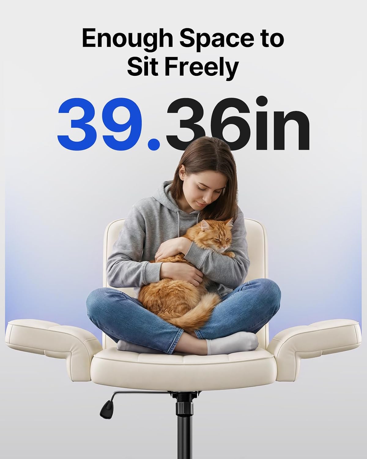 HUANUO Criss Cross Chair with Adjustable Armrests