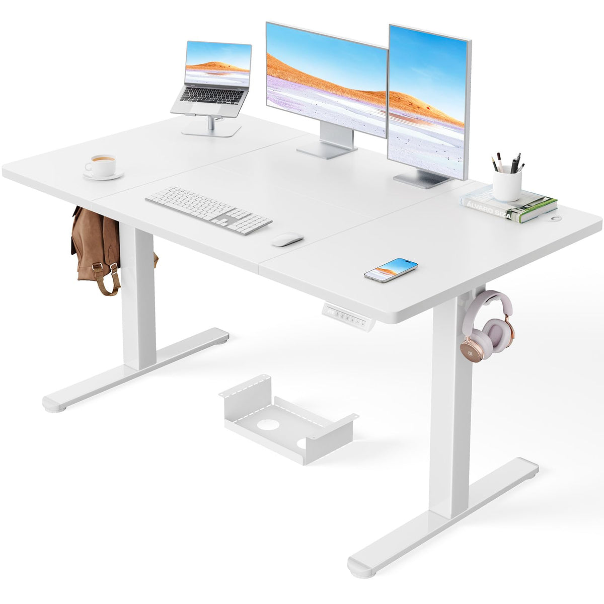 ErGear Höhenverstellbarer Schreibtisch 160x80cm, 100kg Tragkraft