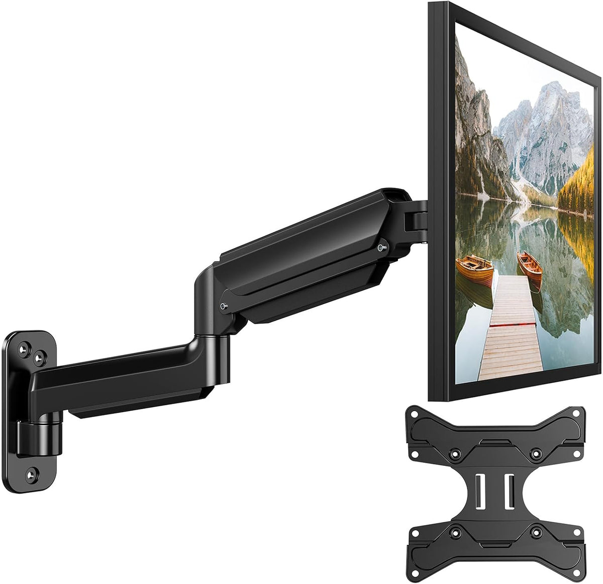 HUANUO Monitor Wandhalterung für 17-35 Zoll, 12kg, VESA 75/100/200mm