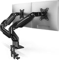 HUANUO Dual Monitor Stand for 13 to 32 Inches, Design Dual Monitor Mount, Fully Flexible Adjustable with Tilt, Swivel, Rotation, VESA 75/100, 19.8lbs per arm