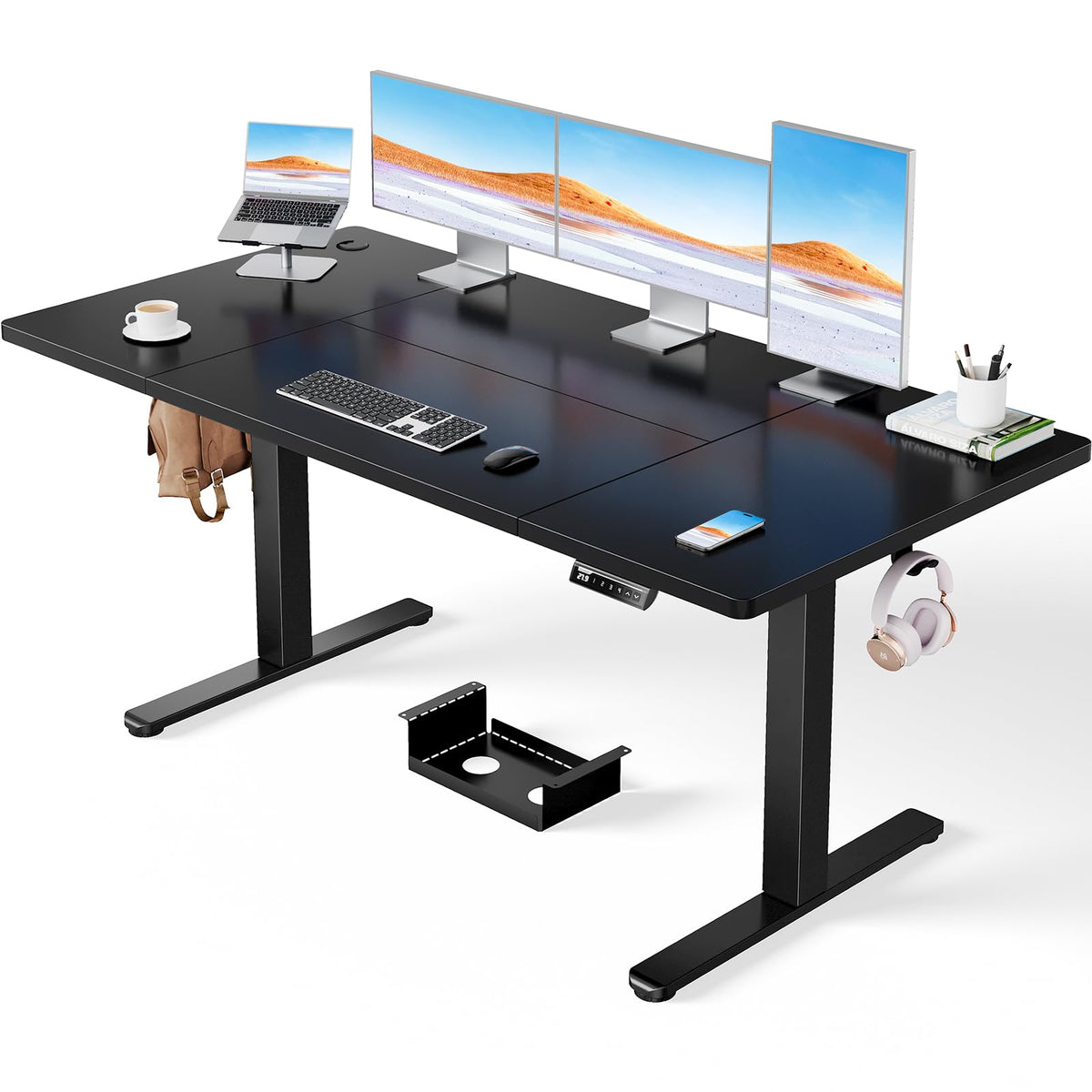 ErGear Höhenverstellbarer Schreibtisch 160x80cm, 100kg Tragkraft