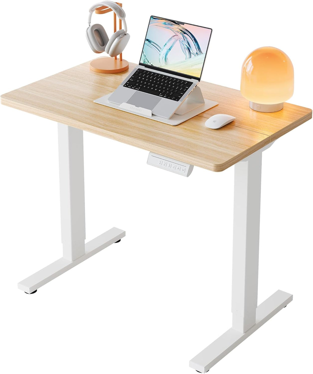 HUANUO höhenverstellbarer Schreibtisch 80x48cm mit 4 Memory-Steuerung