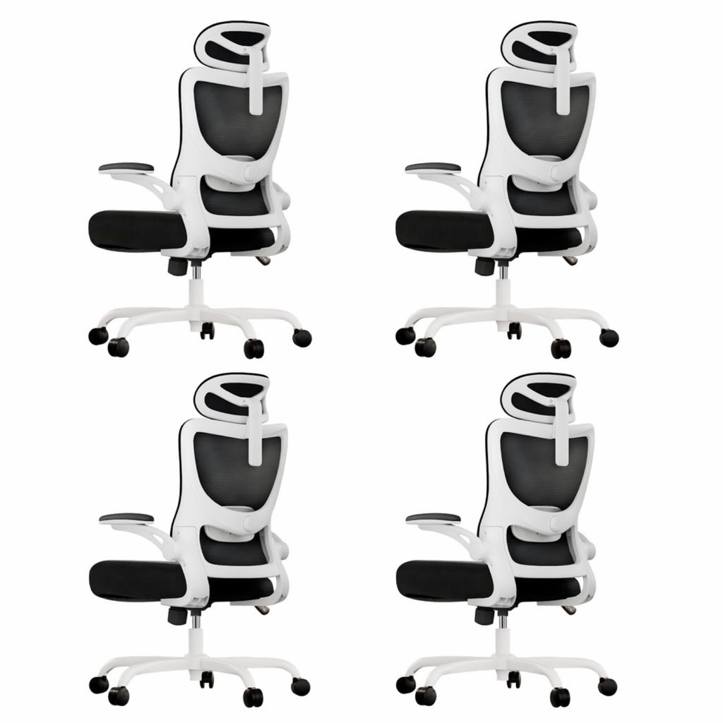 Marsail Ergonomic Office Chair: Office Desk Chair with High Back Mesh and Adjustable Lumbar Support Rolling Work Swivel Task Chairs with Wheel 3D Armrests and Headrest