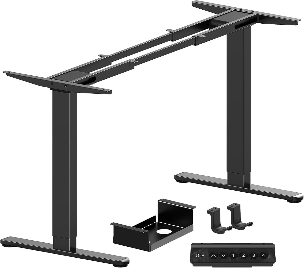 Marsail Dual Motor Standing Desk Frame for 44–90 inch Desktops, 264 lbs