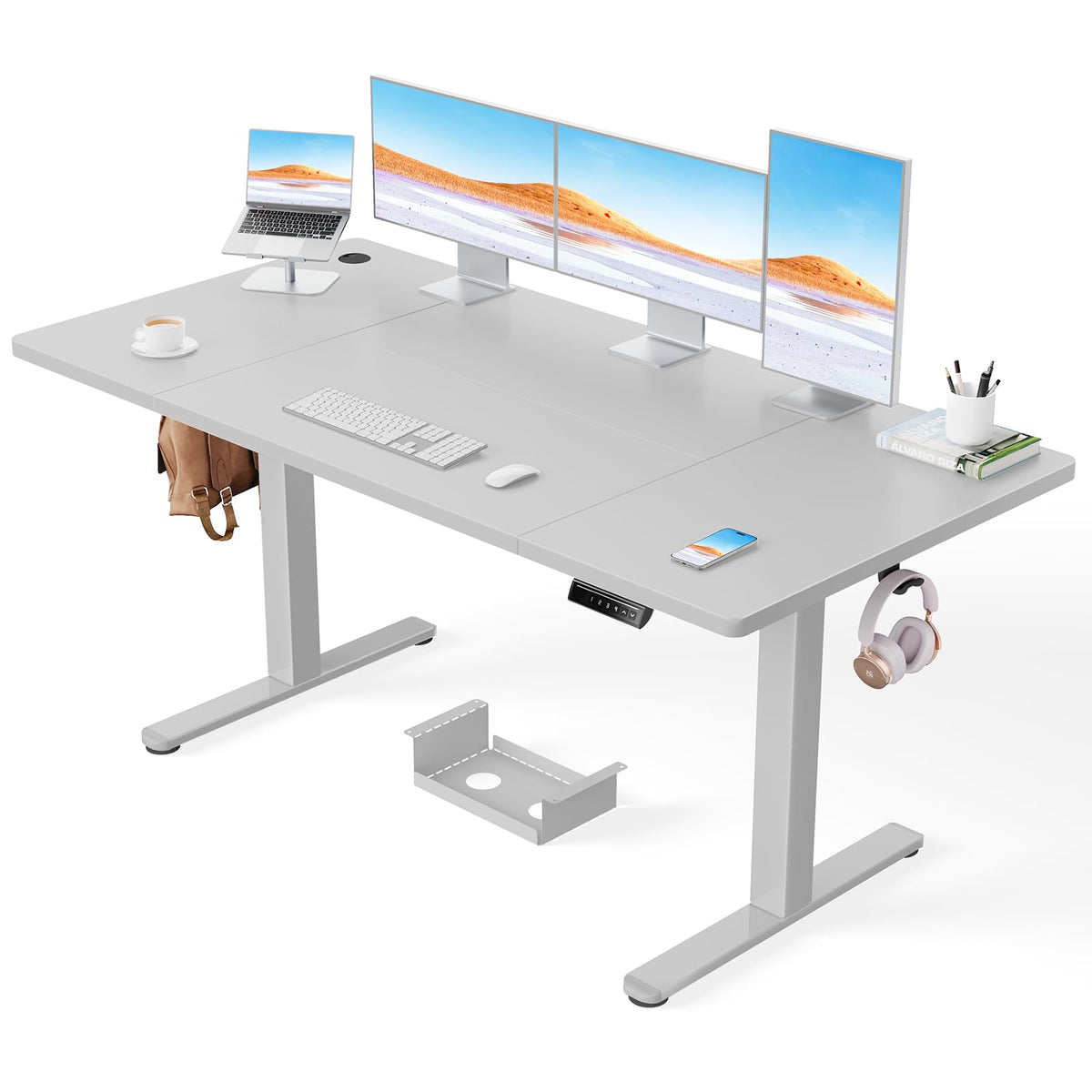 ErGear Höhenverstellbarer Schreibtisch 160x80cm, 100kg Tragkraft