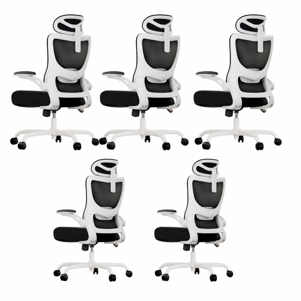 Marsail Ergonomic Office Chair: Office Desk Chair with High Back Mesh and Adjustable Lumbar Support Rolling Work Swivel Task Chairs with Wheel 3D Armrests and Headrest