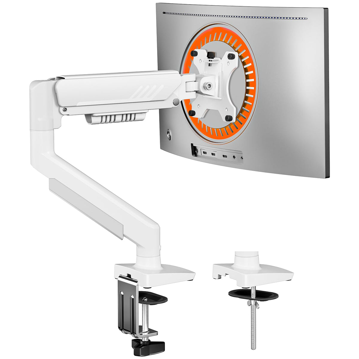 ErGear Monitor Halterung für 13-34 Zoll Bildschirme [Upgraded - Schluss mit Absacken] Monitor Arm Werkzeuglose Schnellmontage bis 9kg, Monitorhalterung mit Kabelmanagement, VESA 75 & 100 mm