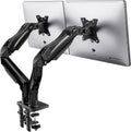 HUANUO Dual Monitor Stand for 13 to 32 Inch Screens, Dual Gaming Monitor Arm Desk Mount for Curved Flat Screens, Double Screen Arm Support VESA 75 & 100 mm