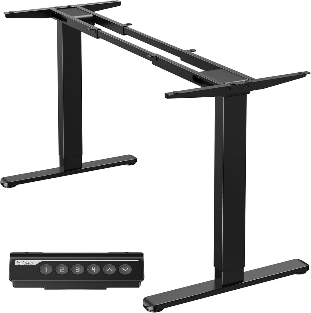 ErGear Standing Desk Frame, Dual Motor, 120kg, 4 Memory