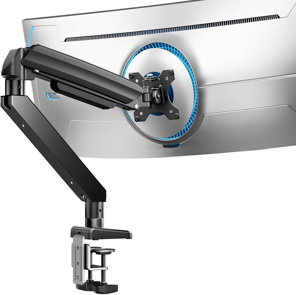 ErGear Heavy Duty Monitor Arm for 13″-49″ Ultrawide Screens, 17kg Capacity, Full Motion Monitor Stand Desk Mount, Rock-Solid Support, Dual C-Clamp & Grommet Mount, VESA 75x75/100x100mm