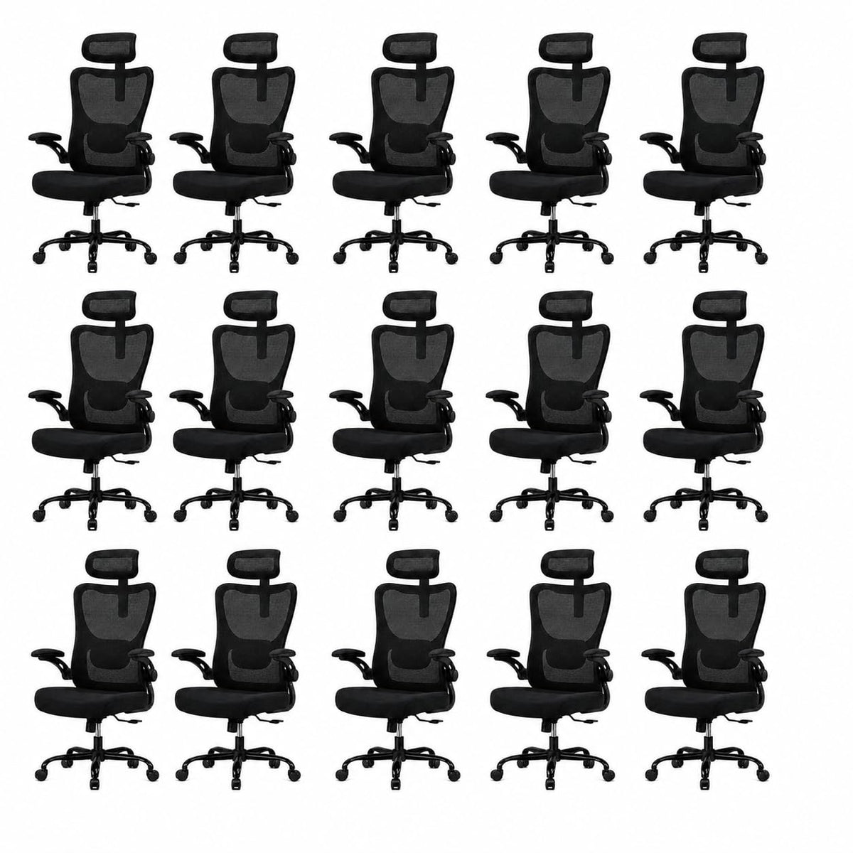 HUANUO Ergonomic Office Chair with 3D Armrests and Lumbar Support