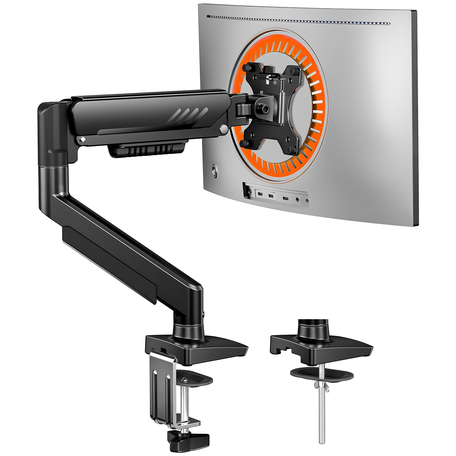 ErGear Dual Monitor Arm, Full Adjustable Monitor Mount for 13–32″ Screens, Fast Install Computer Monitor Stand with Tool-Free VESA Mount, Max Load 19.8 lbs, Max VESA 100x100mm