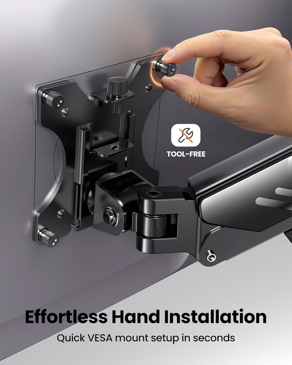ErGear Single Monitor Arm, Adjustable Desk Gaming Monitor Mount for 13-34″ Screens, Up to 19.8 lbs, Enhanced Stability with Integrated C-Clamp, Upgraded Cable Management, VESA 75x75/100x100mm, Black