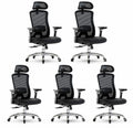 Marsail Ergonomic Desk Chair with 6D Armrests, Adjustable 3D Backrest, Sliding Seat, Lumbar Support and Lock Tilt in 4 Positions – High and Reinforced Chair with Capacity 150 kg, Black