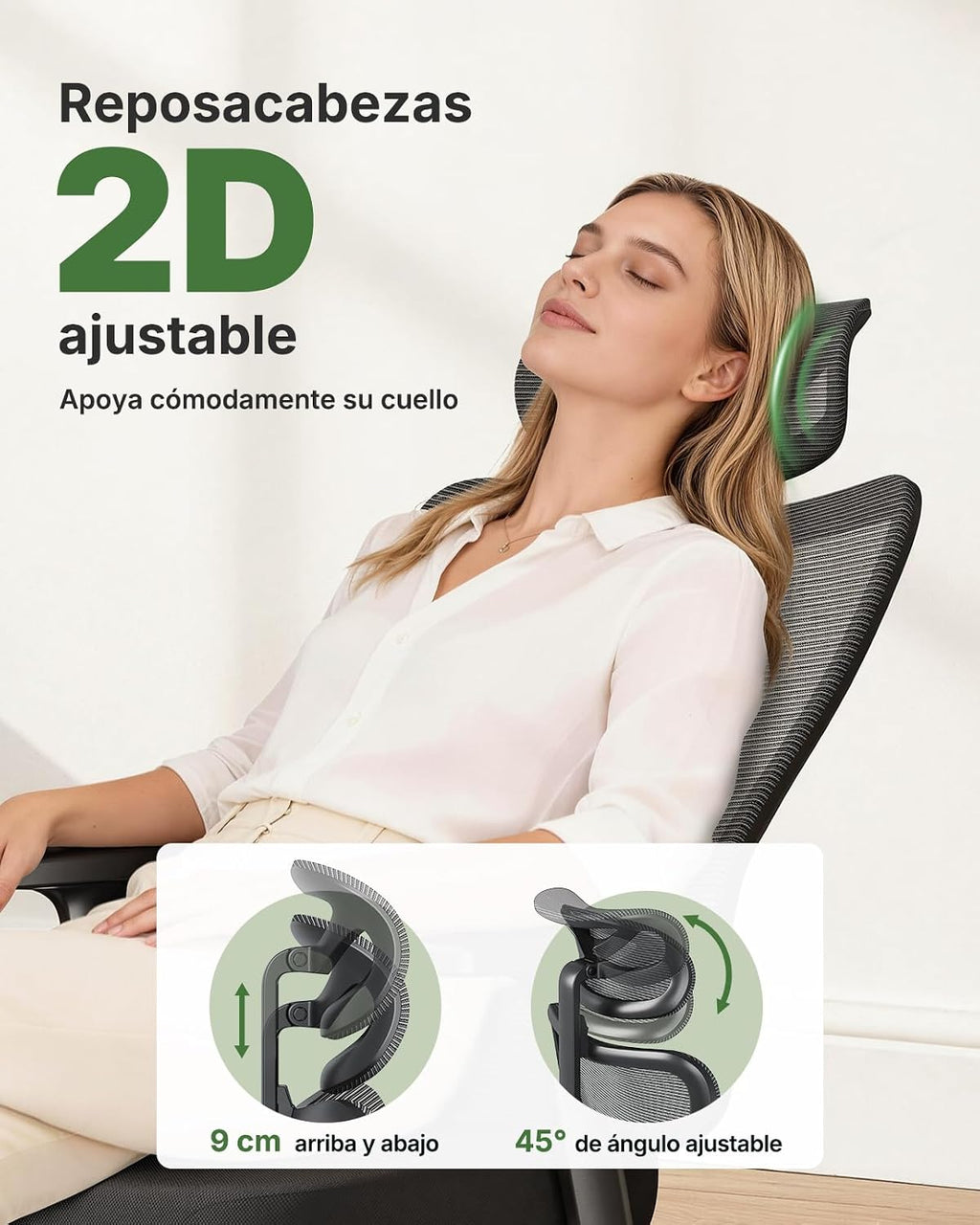 Marsail Desk Chair, 130° Lockable Swivel, Resists 150 kg