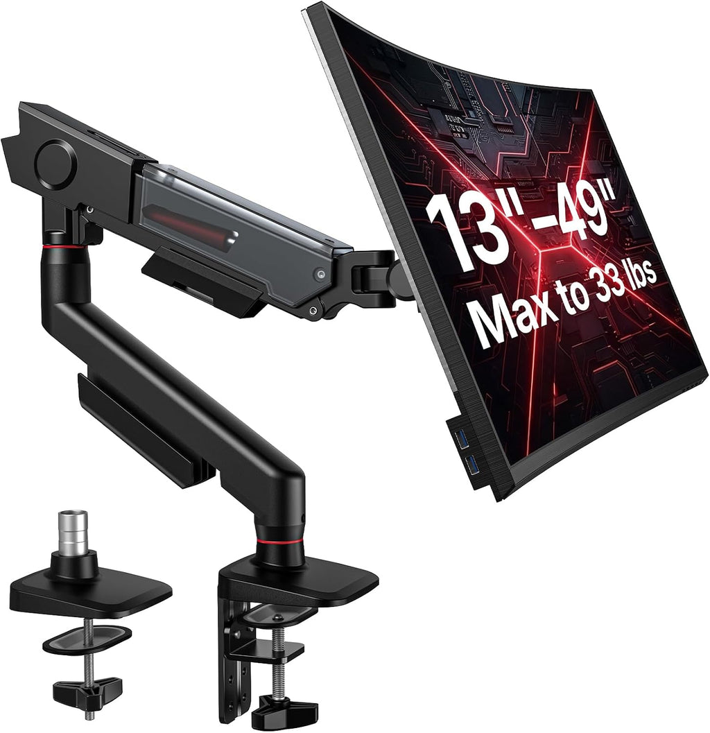 HUANUO Ultrawide Monitor Arm for 13"–49" Screens, Gaming Monitor Mount