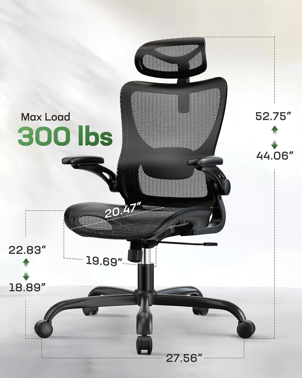 Marsail Ergonomic Mesh Office Chair with Adjustable Lumbar Support
