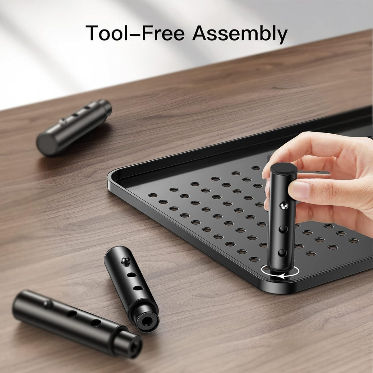 HUANUO Computer Monitor Stand for Desk, Adjustable Laptop Riser, 2 Pack
