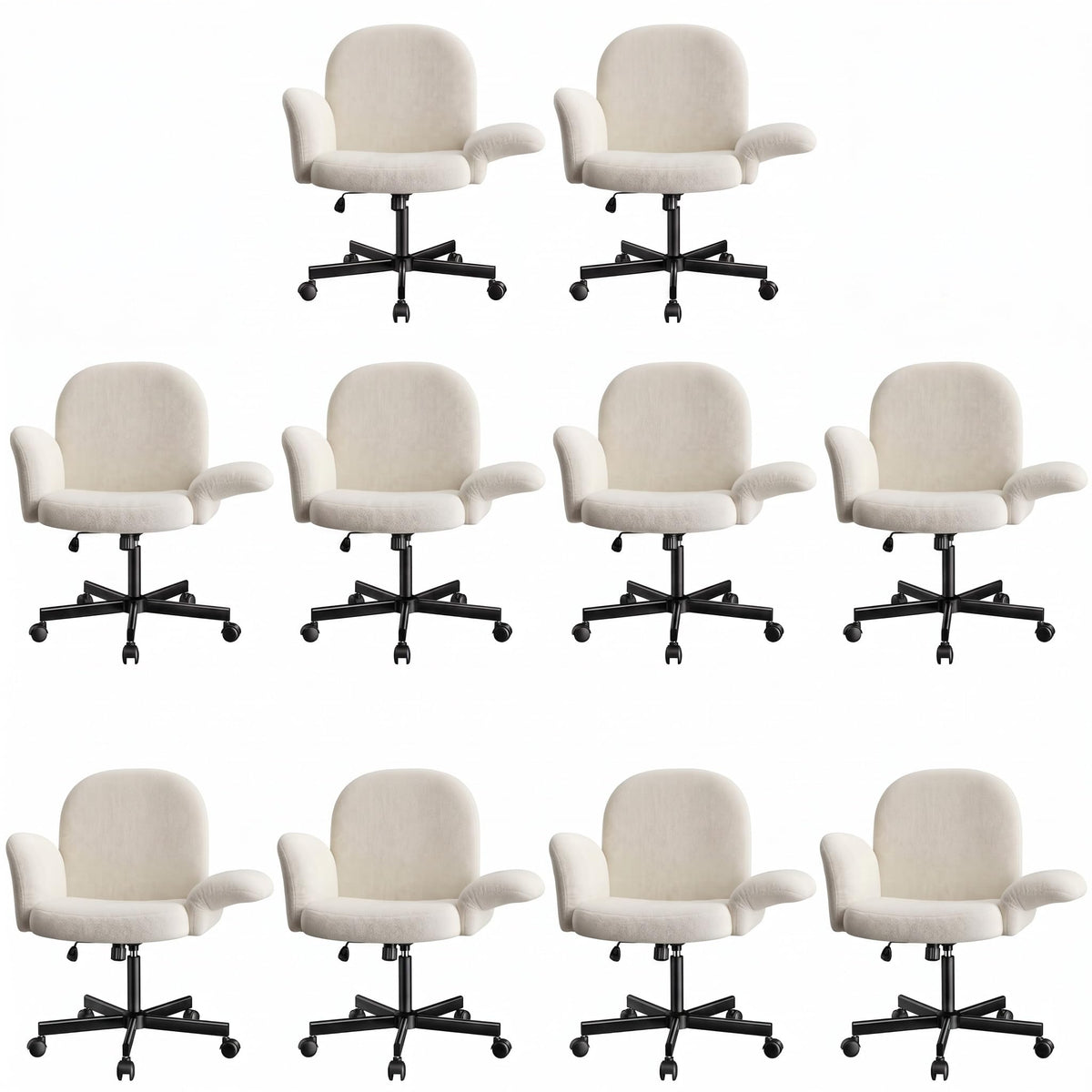 Marsail Dressing Table, Reg Arms 180°, Reclining Backrest 105°, White
