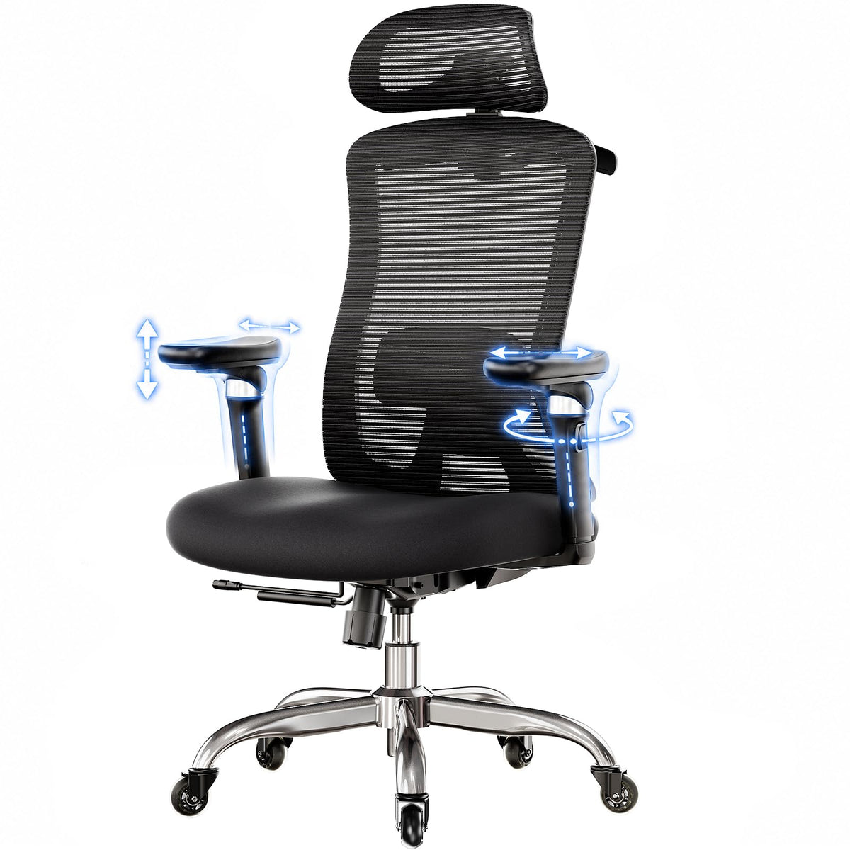 HUANUO Office Chair with 6D Armrests and Adjustable Seat Depth