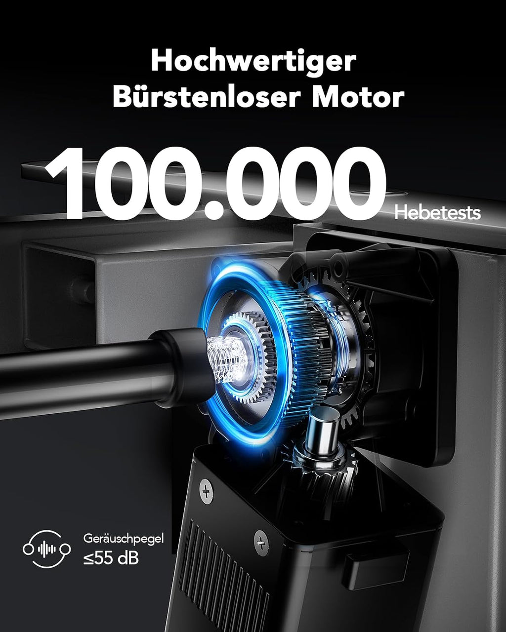 HUANUO Höhenverstellbarer Schreibtisch Gestell mit Bürstenlosem Motor
