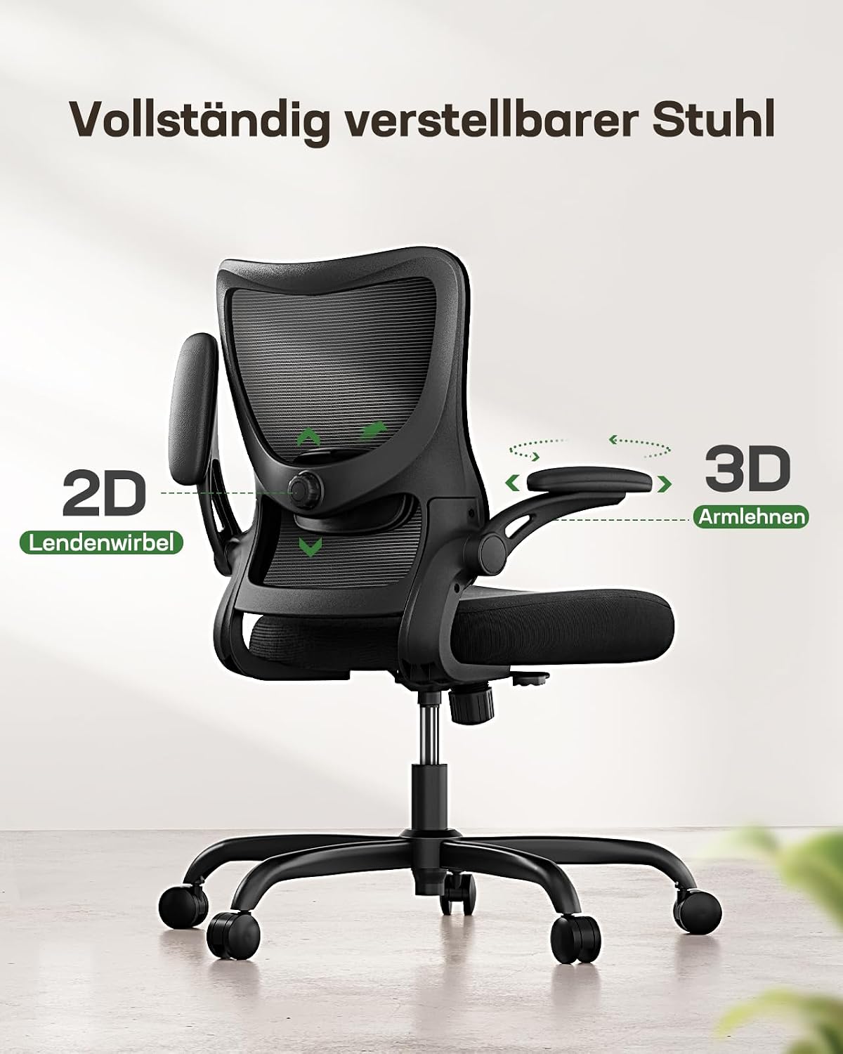 Marsail Bürostuhl ergonomisch, Schreibtischstuhl mit 3D Armlehnen