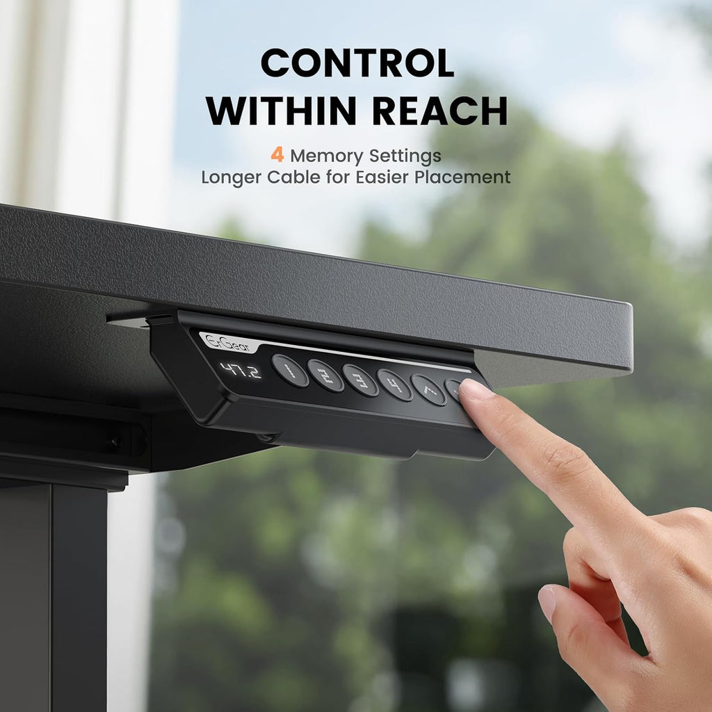 ErGear Standing Desk Frame, Dual Motor, 120kg, 4 Memory
