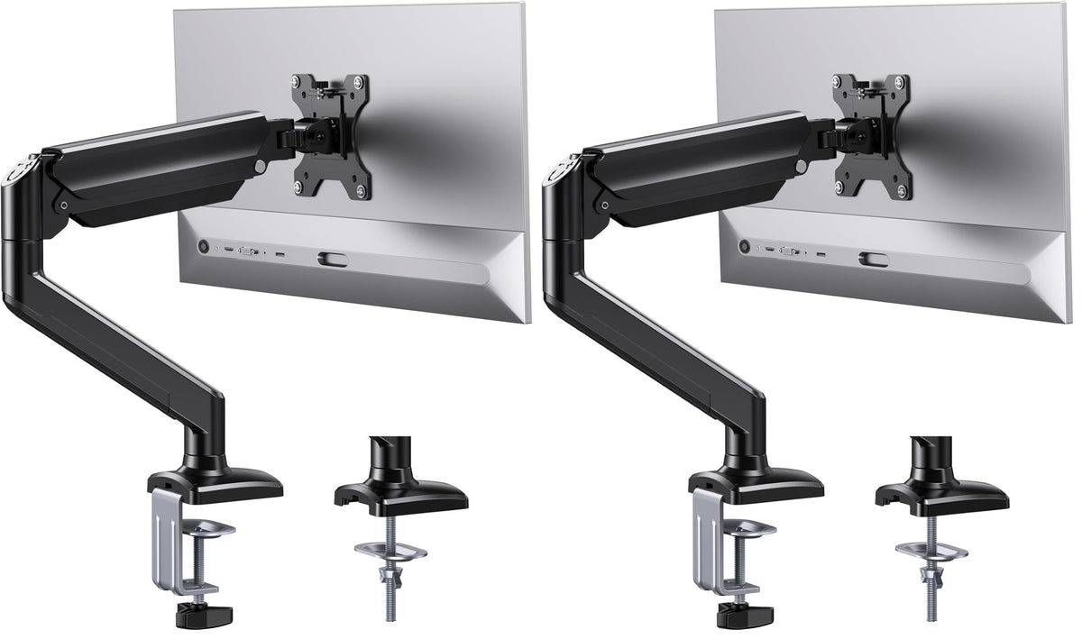 ErGear Dual Monitor Arm, Full Adjustable Monitor Mount for 13–32″ Screens, Fast Install Computer Monitor Stand with Tool-Free VESA Mount, Max Load 19.8 lbs, Max VESA 100x100mm
