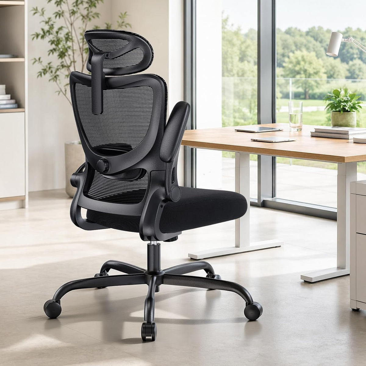 HUANUO Ergonomic Office Chair with 3D Armrests and Lumbar Support