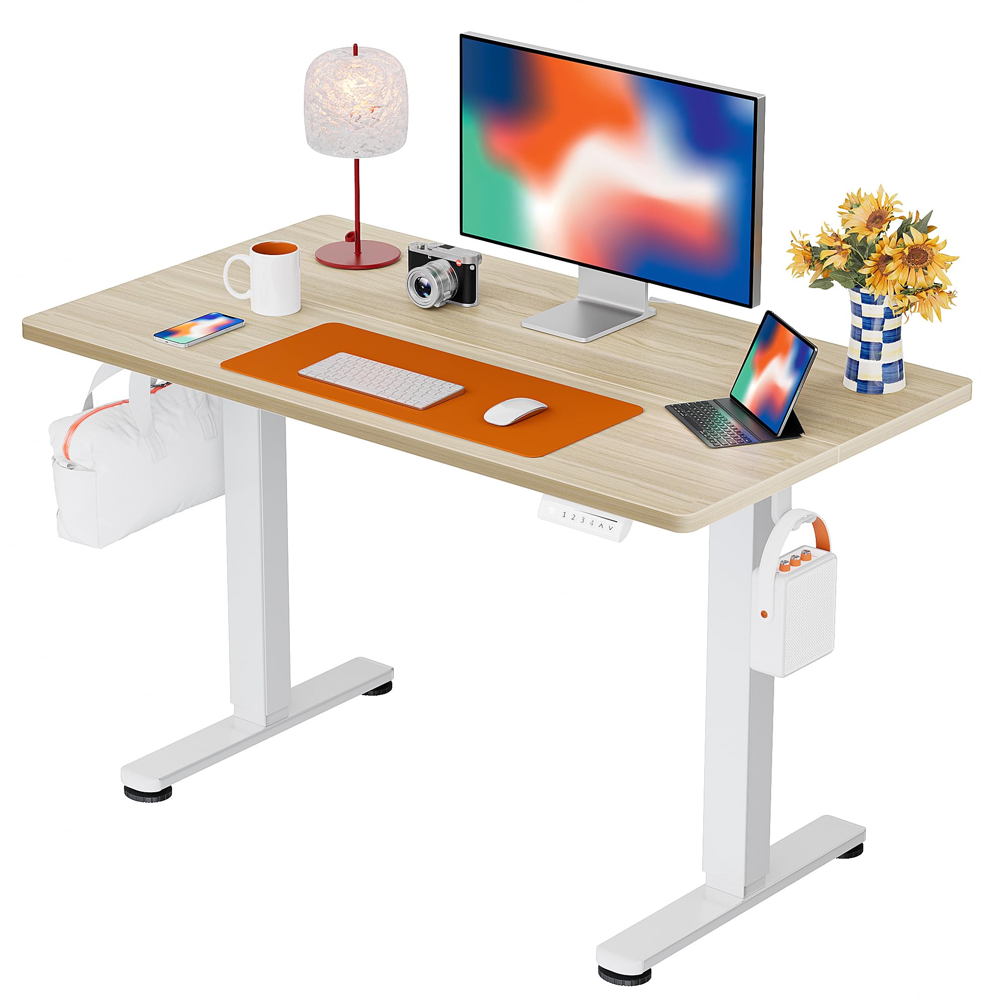 ErGear Height Adjustable Electric Standing Desk, 32 x 19 Inches Sit Stand up Desk, Memory Computer Home Office Desk, Black