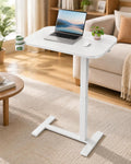 Marsail Overbed Table,Mobile Standing Desk with pneumatic height adjustment