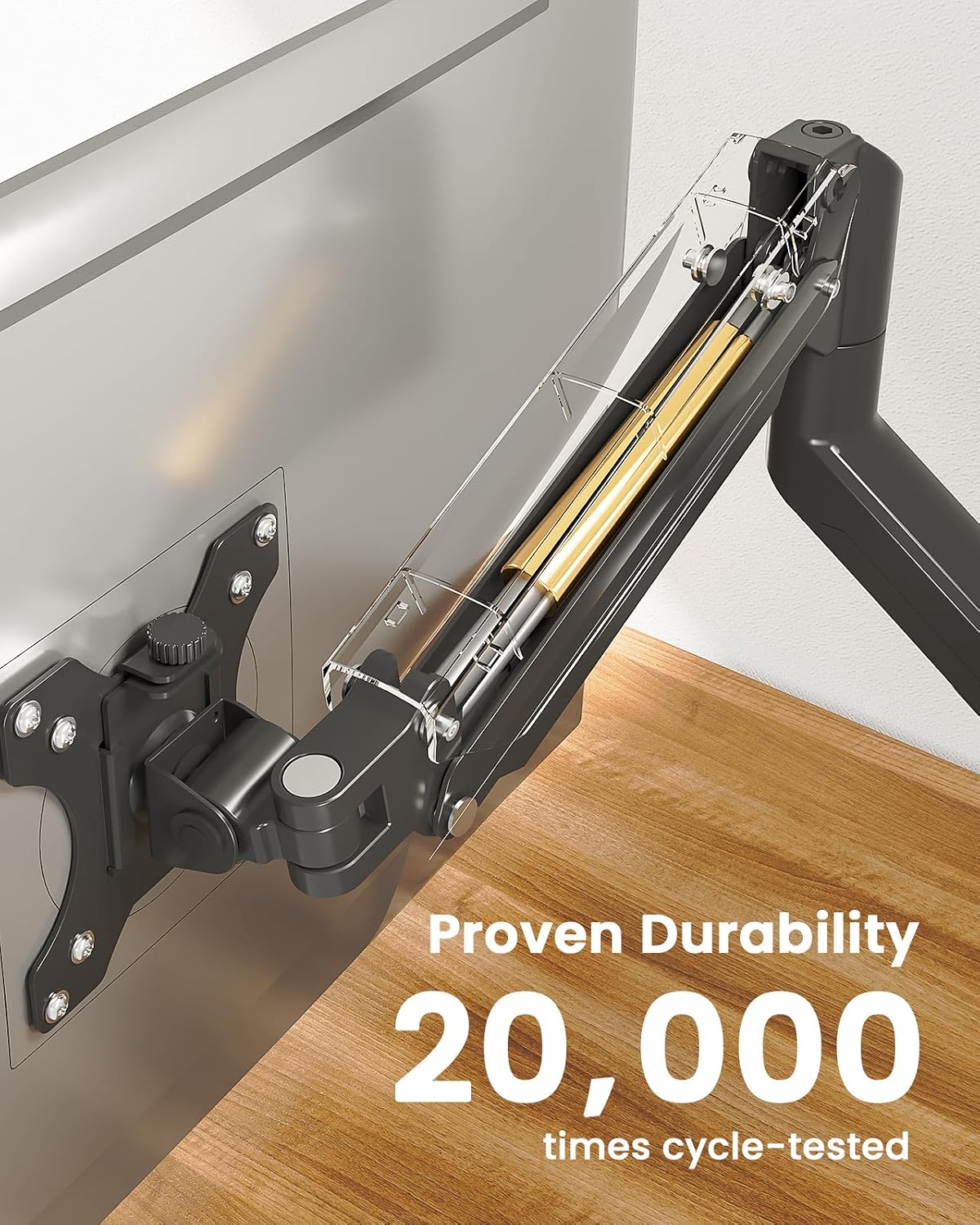 ErGear Single Monitor Arm Desk Mount for 13~34 Inches Screens, Height Adjustable Monitor Stand with Tilt, Swivel, Rotation, C-Clamp & Grommet Base, VESA 75 & 100 mm, Holds up to 10 kg Gaming