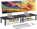 HUANUO Computer Monitor Stand for Desk, Adjustable Laptop Riser, 2 Pack