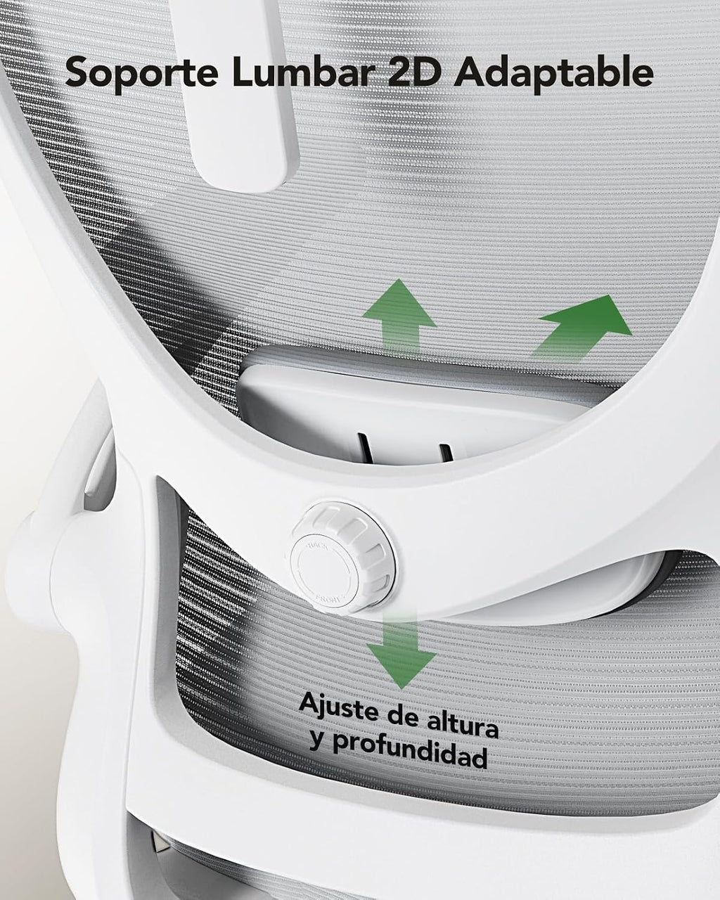 Marsail Ergonomic Desk Chair: Computer Office Chair with Mesh High Back and Adjustable Lumbar Support Swivel Chair for Work with Wheels, 3D Armrest and Headrest