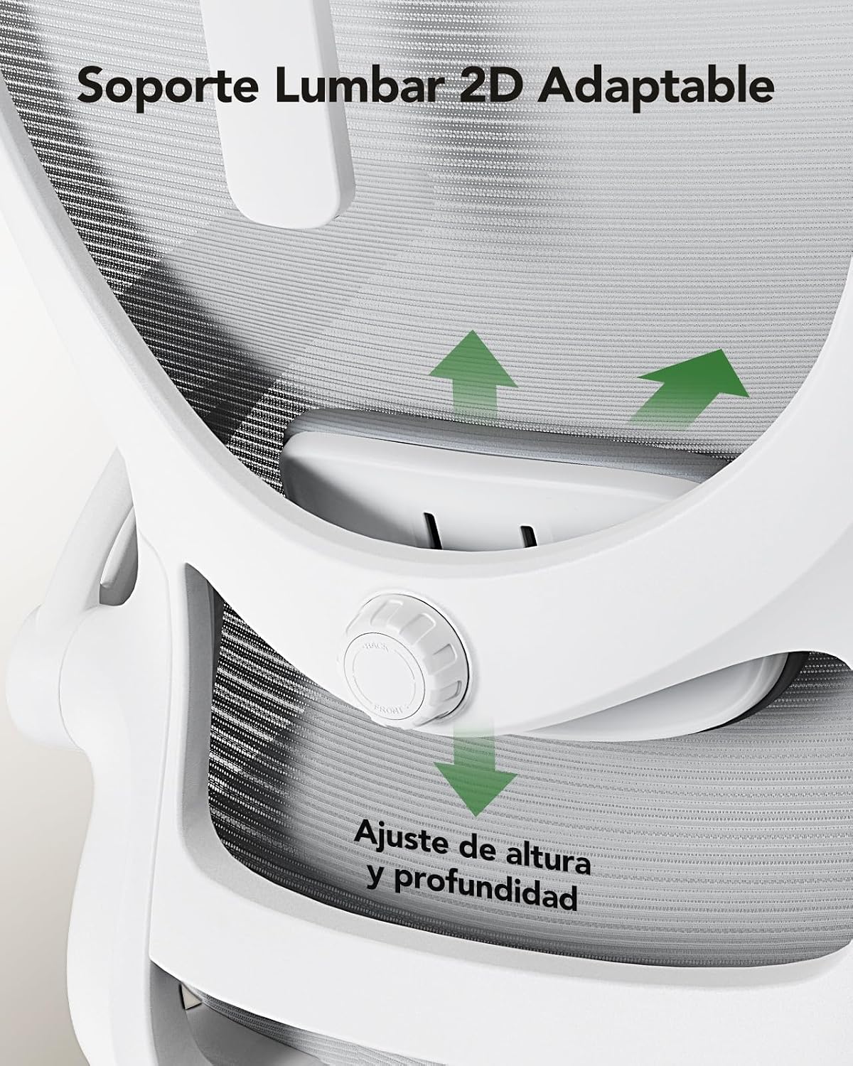 Marsail Ergonomic Desk Chair: Computer Office Chair with Mesh High Back and Adjustable Lumbar Support Swivel Chair for Work with Wheels, 3D Armrest and Headrest