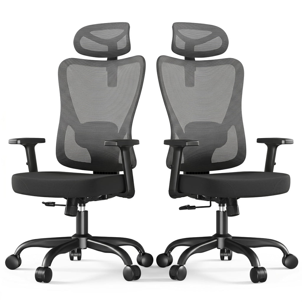 Marsail Desk Chair, 130° Lockable Swivel, Resists 150 kg
