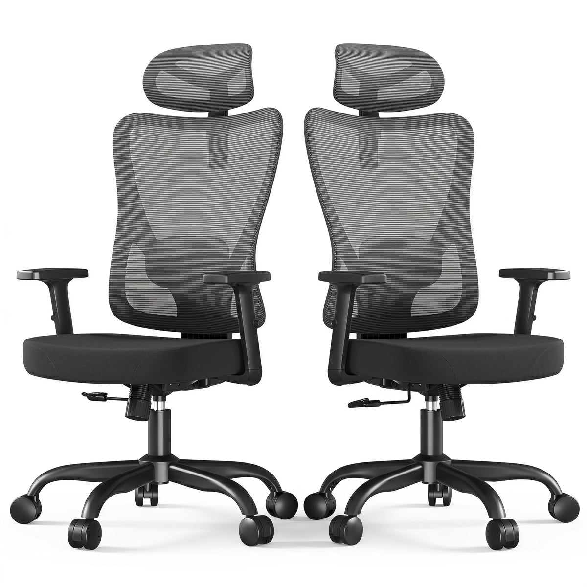 Marsail Desk Chair, 130° Lockable Swivel, Resists 150 kg