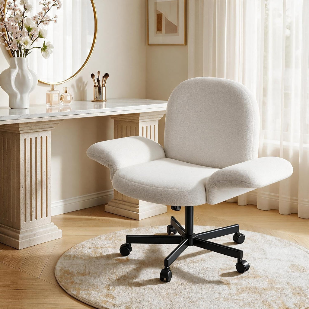 Marsail Dressing Table, Reg Arms 180°, Reclining Backrest 105°, White