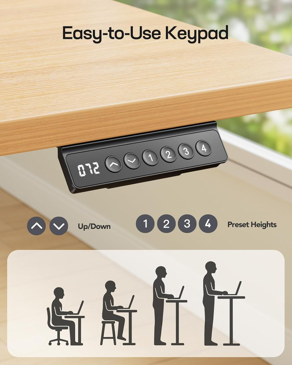 Electric Height - Adjustable Standing Desk Frame - 