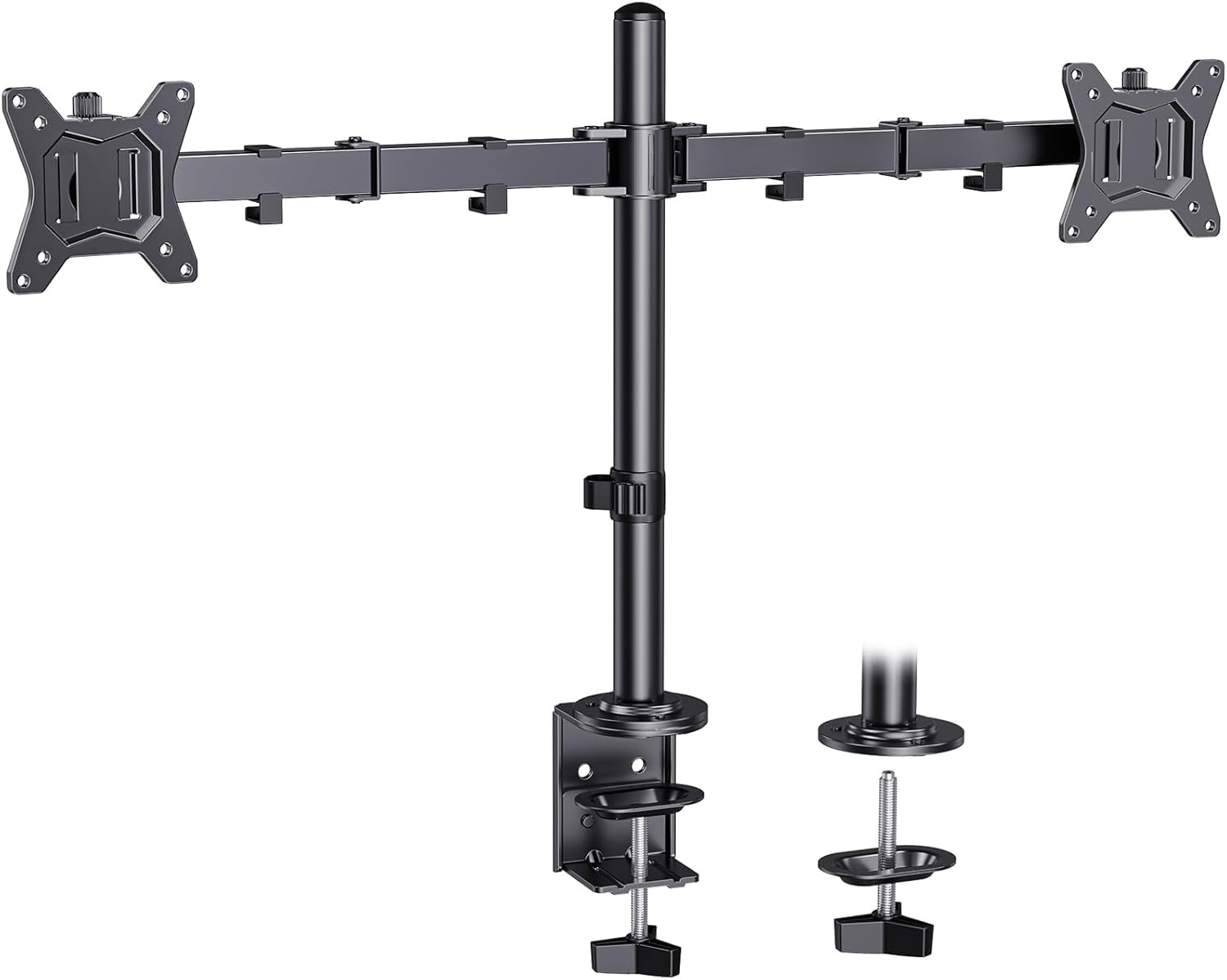 ErGear Dual Monitor Stand, Heavy Duty Adjustable Monitor Desk Mount for 2 Screens up to 32 Inches, Fully Adjustable Height, Tilt, Swivel, Rotate, Supports 17.6 lbs per Monitor Arm, Easy Installation - 13" - 34"