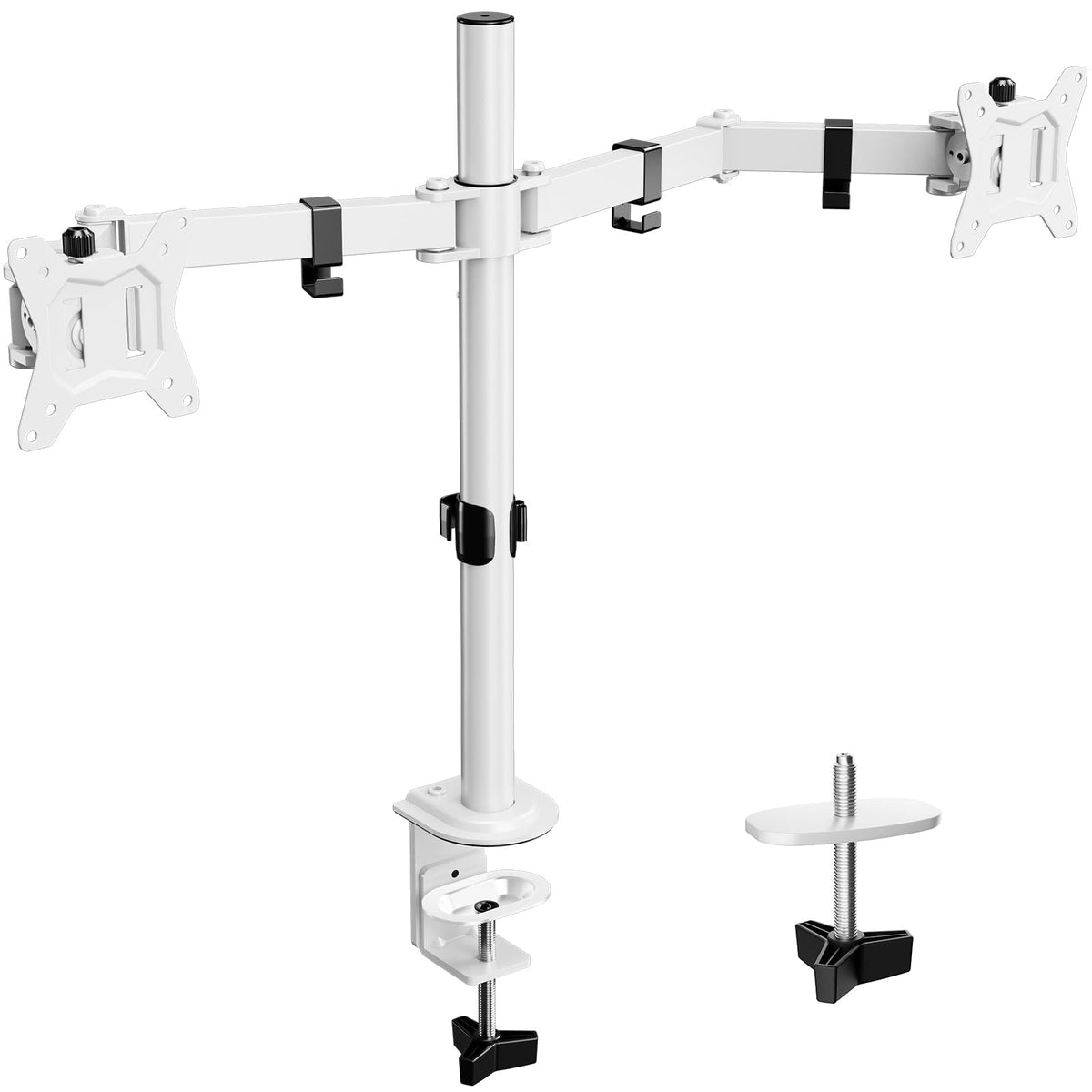 ErGear Dual Monitor Stand, Heavy Duty Adjustable Monitor Desk Mount for 2 Screens up to 32 Inches, Fully Adjustable Height, Tilt, Swivel, Rotate, Supports 17.6 lbs per Monitor Arm, Easy Installation - 13" - 32"