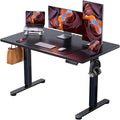 ErGear Electric Standing Desk, 48‘’x24‘’ Height Adjustable Sit Stand up Desk, 4 Memory Computer Home Office Desk Standing Table with Splice Board (Black) -